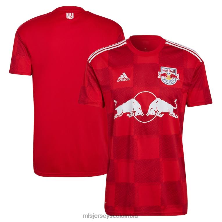 camiseta adidas new york red bulls roja 2022 1ritmo réplica en blanco hombres MLS Jerseys jersey TJ66642