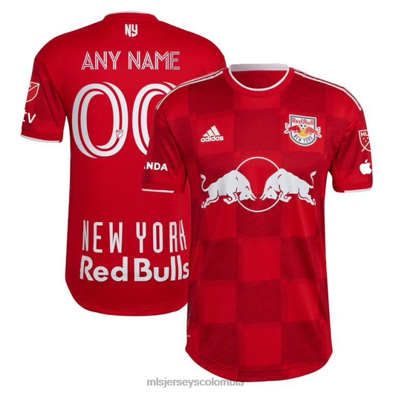 camiseta personalizada auténtica de los new york red bulls adidas roja 2023 1ritmo hombres MLS Jerseys jersey TJ6661378