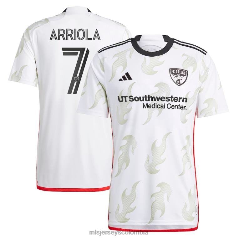 fc dallas paul arriola adidas blanco 2023 burn baby burn replica camiseta del jugador hombres MLS Jerseys jersey TJ666617