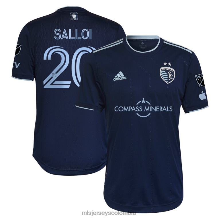 sporting kansas city daniel salloi adidas azul 2023 state line 3.0 camiseta de jugador auténtica hombres MLS Jerseys jersey TJ666730