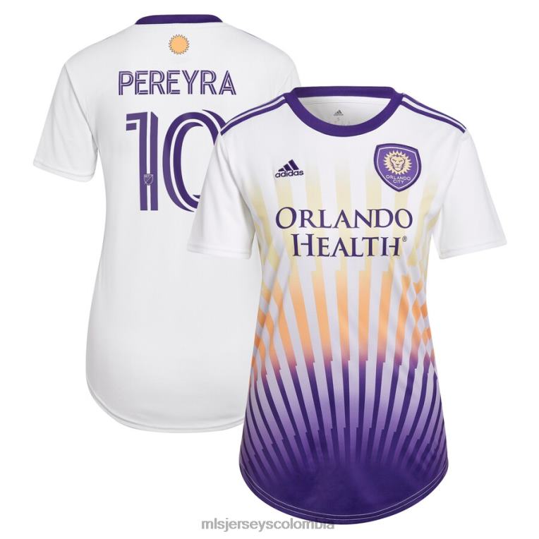 orlando city sc mauricio pereyra adidas blanco 2022 the sunshine kit réplica de camiseta del jugador mujer MLS Jerseys jersey TJ6661360