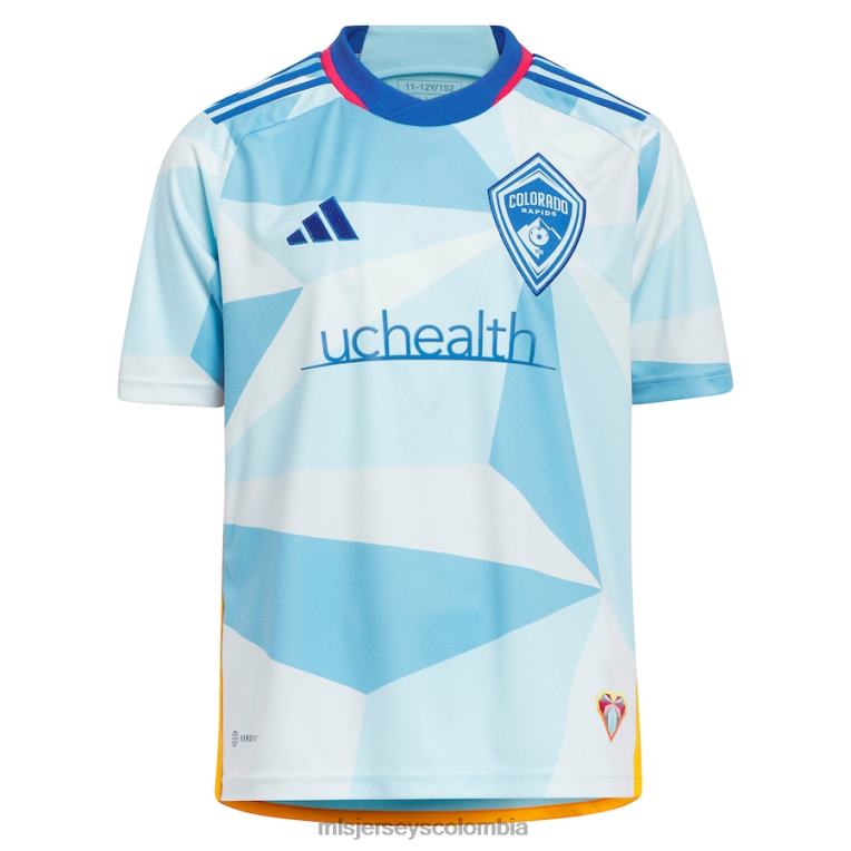 colorado rapids adidas azul claro 2023 nuevo kit de día réplica camiseta personalizada niños MLS Jerseys jersey TJ666323